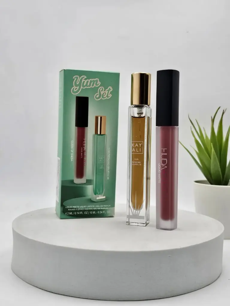 Kayali Yum Set ( Liquid Matte Lipstick & Yum Pistachio Perfume EDP 10 ml